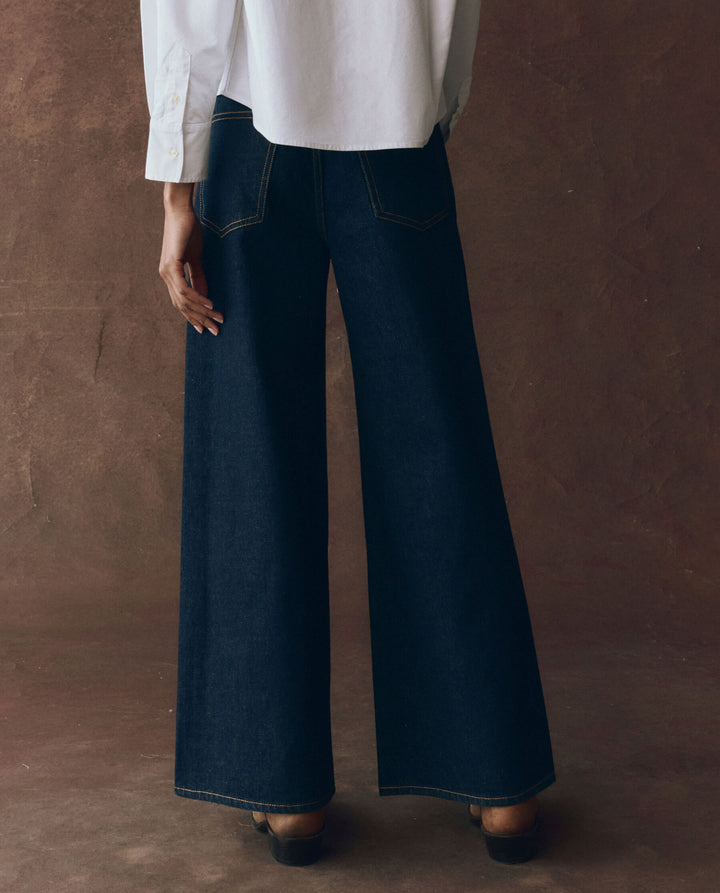 The Great Women's The Slouch Wide Leg Jean Midnight Rinse - abigail fashion