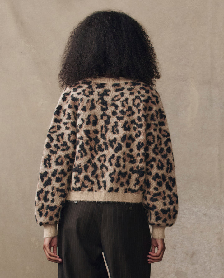 From the brand The Great Women's The Windsor Cardigan in Leopard - abigail fashion