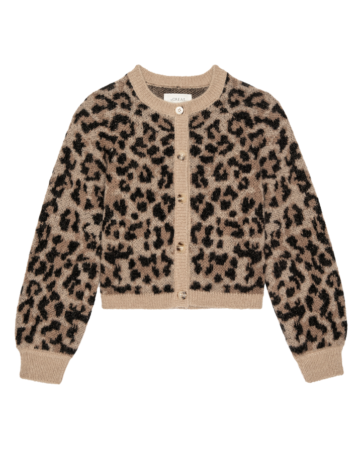 From the brand The Great Women's The Windsor Cardigan in Leopard - abigail fashion