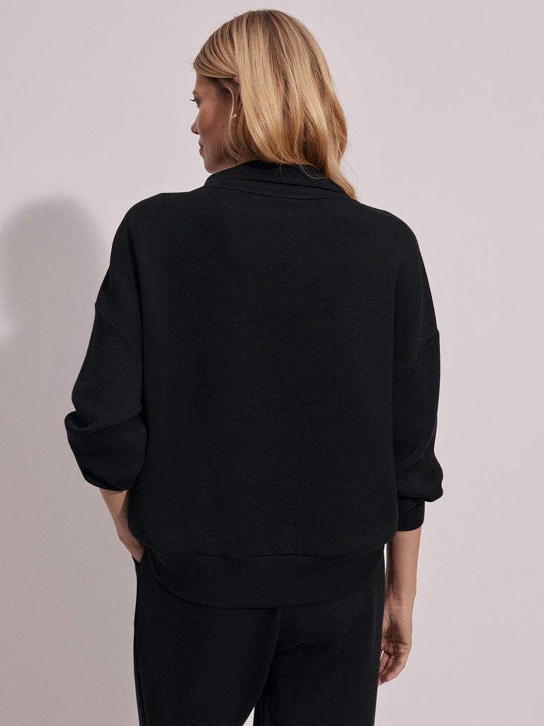 Varley Hawley Half Zip Sweatshirt Black abigail_fashion