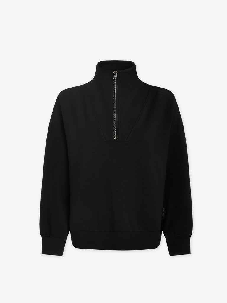 Varley Hawley Half Zip Sweatshirt Black abigail_fashion