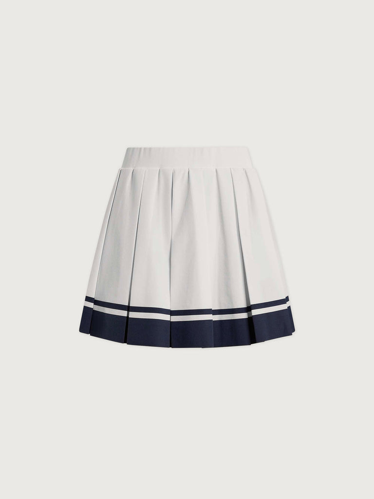 From the brand Varley Women's Mariam 2-in-1 Skirt 14.5 in White/ Blue Nights - abigail fashion