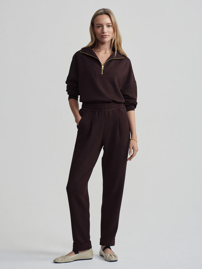 From the brand Varley Women's The Rolled Cuff Pant 25 in Coffee Bean - abigail fashion