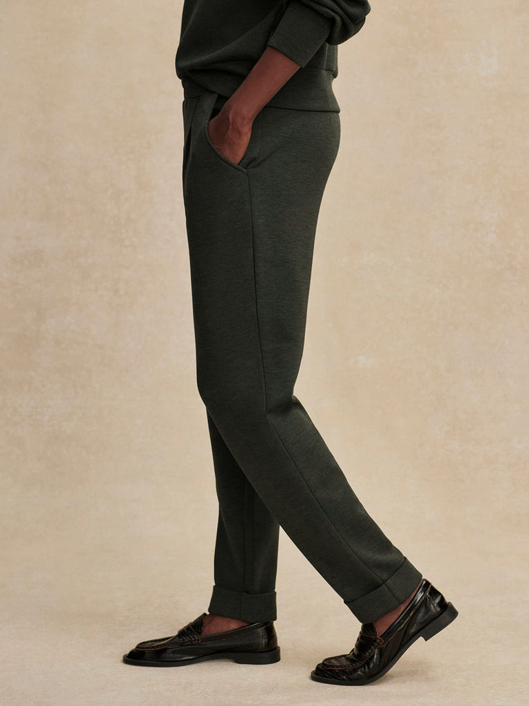 From the brand Varley Women's The Rolled Cuff Pant 28.5 in Olive Marl - abigail fashion