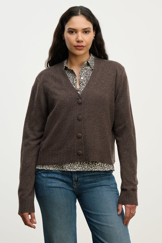From the brand Velvet Women's Etna Superb Sweater in Espresso - abigail fashion