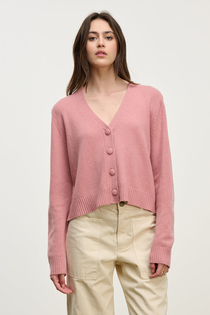 From the brand Velvet Women's Etna Superb Sweater in Rose - abigail fashion