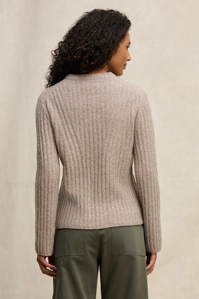 From the brand Velvet Women's Imana Cozy Knits Sweater in Tan - abigail fashion