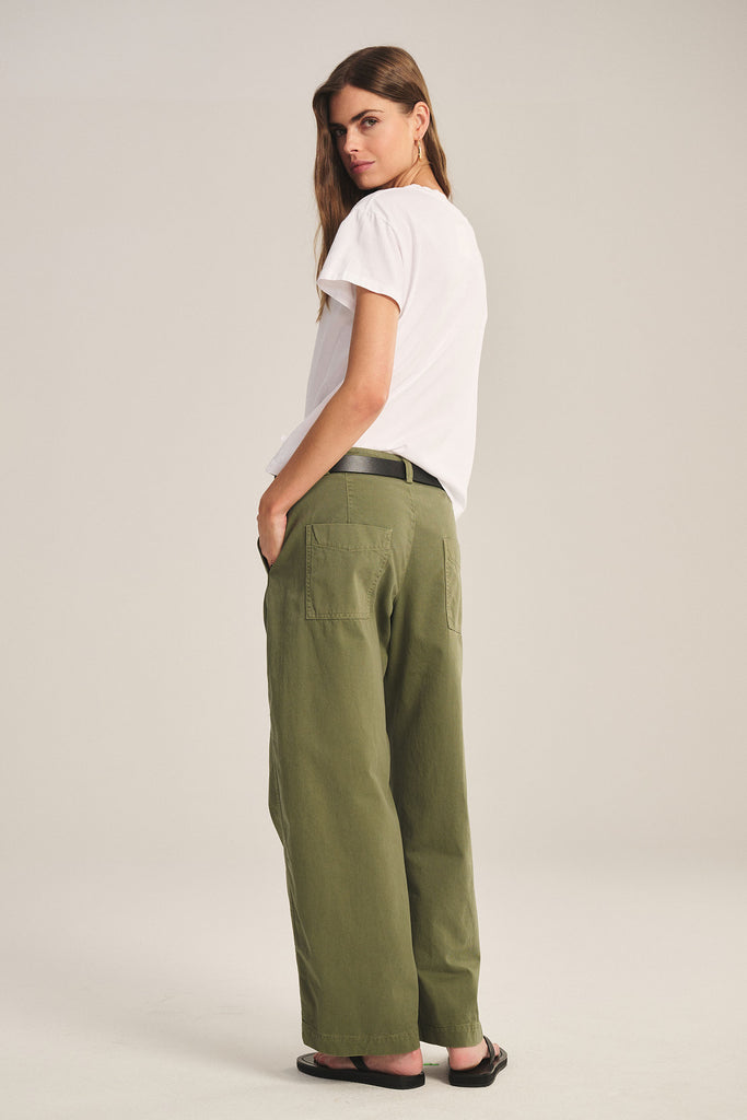 From the brand Velvet Women's Tenley Sanded Twill Pant in Axe - abigail fashion