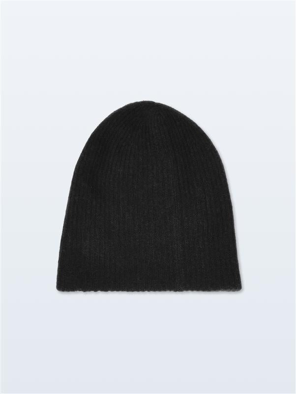 From the brand White & Warren Women's Cashmere Plush Rid Beanie in 4BL Black - abigail fashion