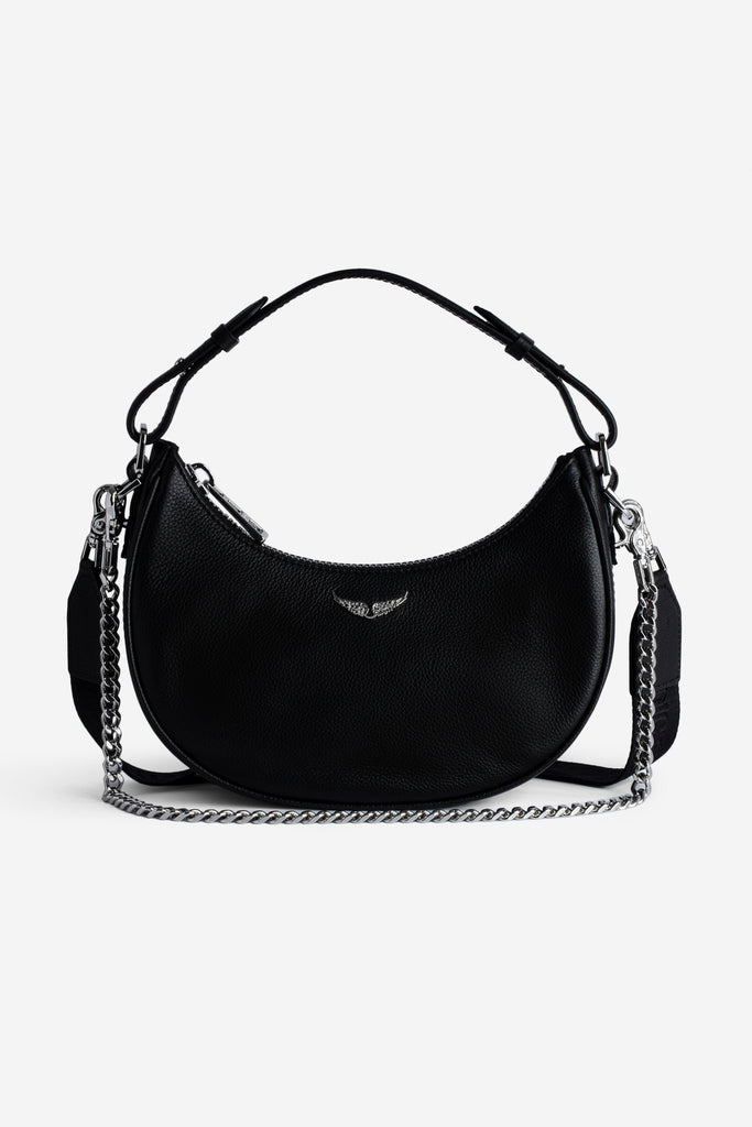 Zadig & Voltaire Moonrock Grained Leather Bag Noir Bach&Co
