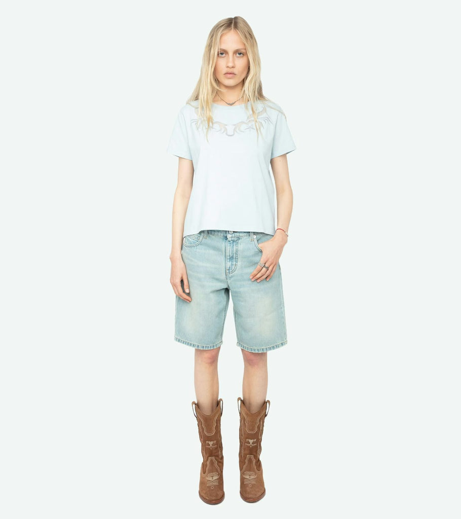 Zadig & Voltaire Alys Hc Fishnet T-Shirt Cloud abigail fashion