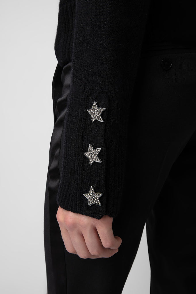 Zadig & Voltaire Boxy Jewelled Sweater Noir abigail_fashion