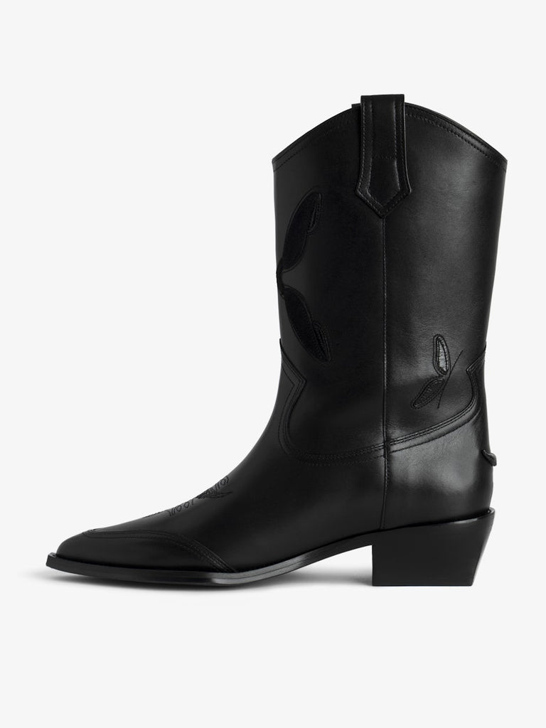 Zadig & Voltaire Cara Western Boots Black abigail fashion