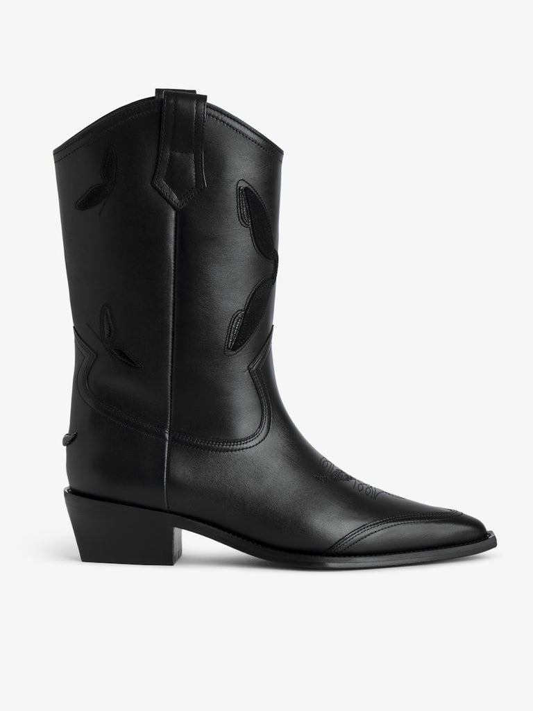 Zadig & Voltaire Cara Western Boots Black abigail fashion