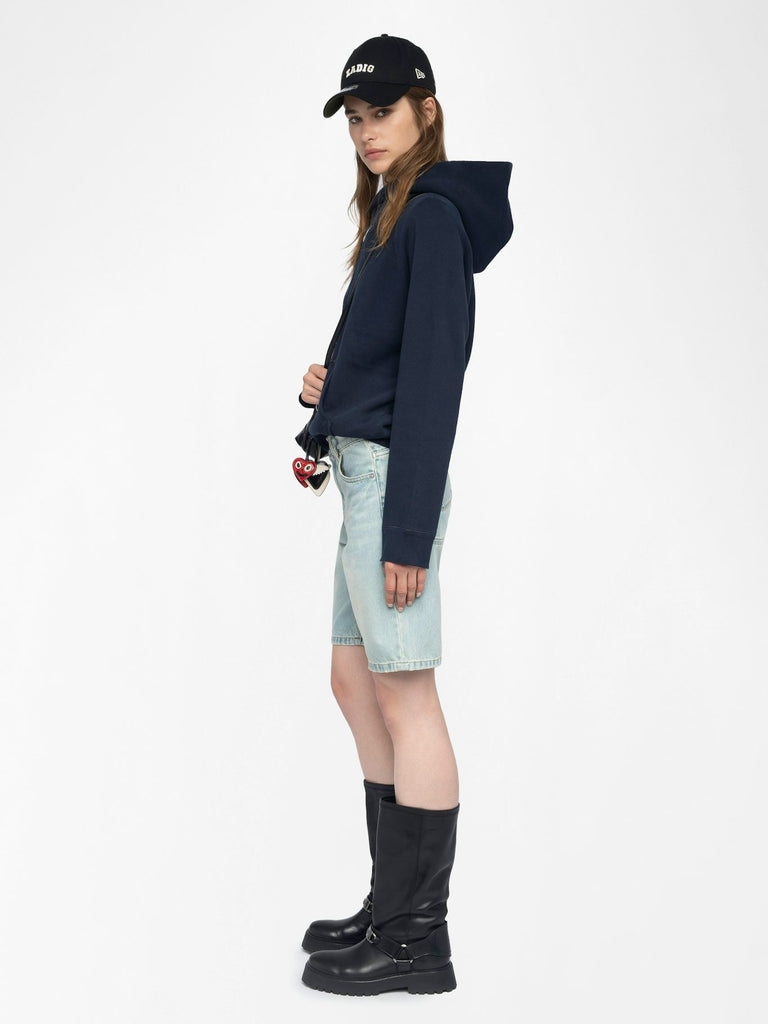 Zadig & Voltaire Women's Georgy Sweatshirt With Mo Photo Ride Strass Encre - abigail fashion