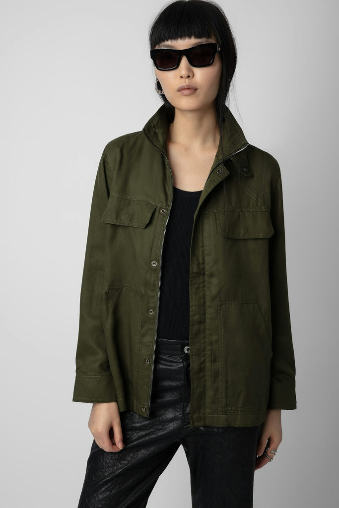 Zadig & Voltaire Kayaka Lyocell Military Jacket Wakame abigail_fashion