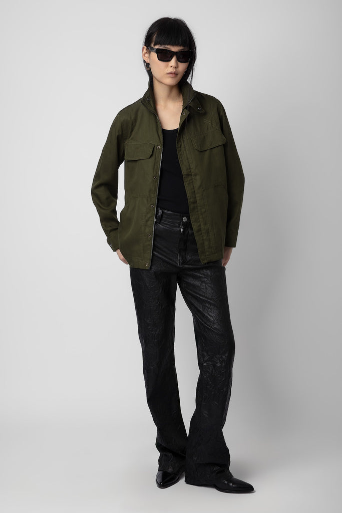 Zadig & Voltaire Kayaka Lyocell Military Jacket Wakame abigail_fashion