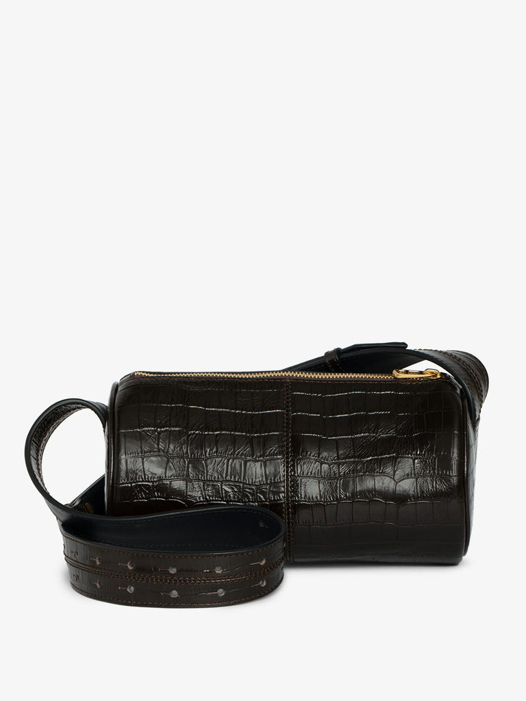 Zadig & Voltaire Women's Le Doudou Embossed Croco Bag Wood - abigail fashion