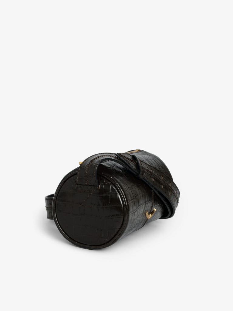 Zadig & Voltaire Women's Le Doudou Embossed Croco Bag Wood - abigail fashion