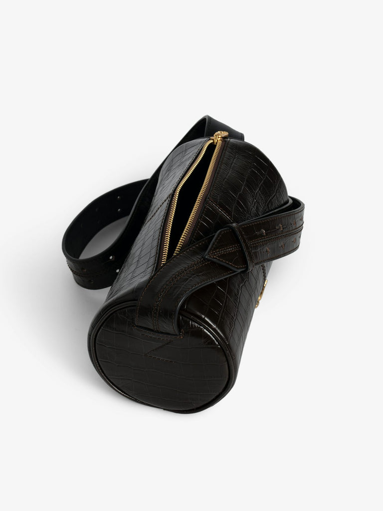 Zadig & Voltaire Women's Le Doudou Embossed Croco Bag Wood - abigail fashion