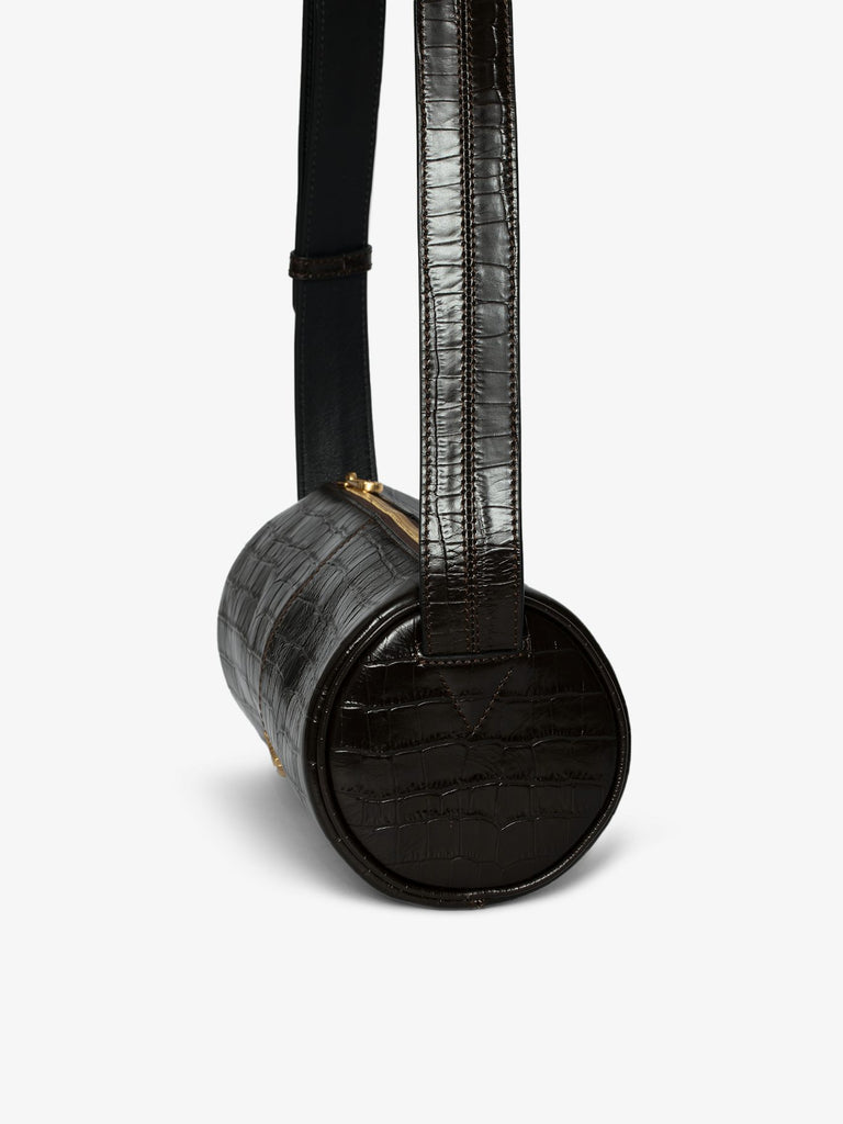 Zadig & Voltaire Women's Le Doudou Embossed Croco Bag Wood - abigail fashion