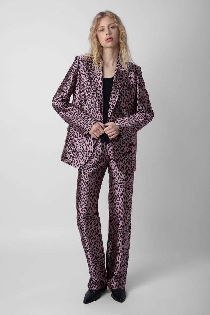 Zadig & Voltaire Pomy Leopard Jacquard Trousers Rose Bach&Co