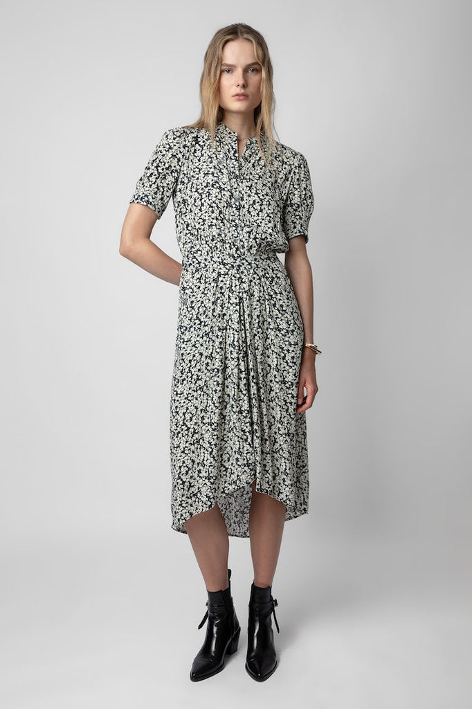 Zadig & Voltaire Rima Crepe Bico Flowers Dress Vanille Bach&Co