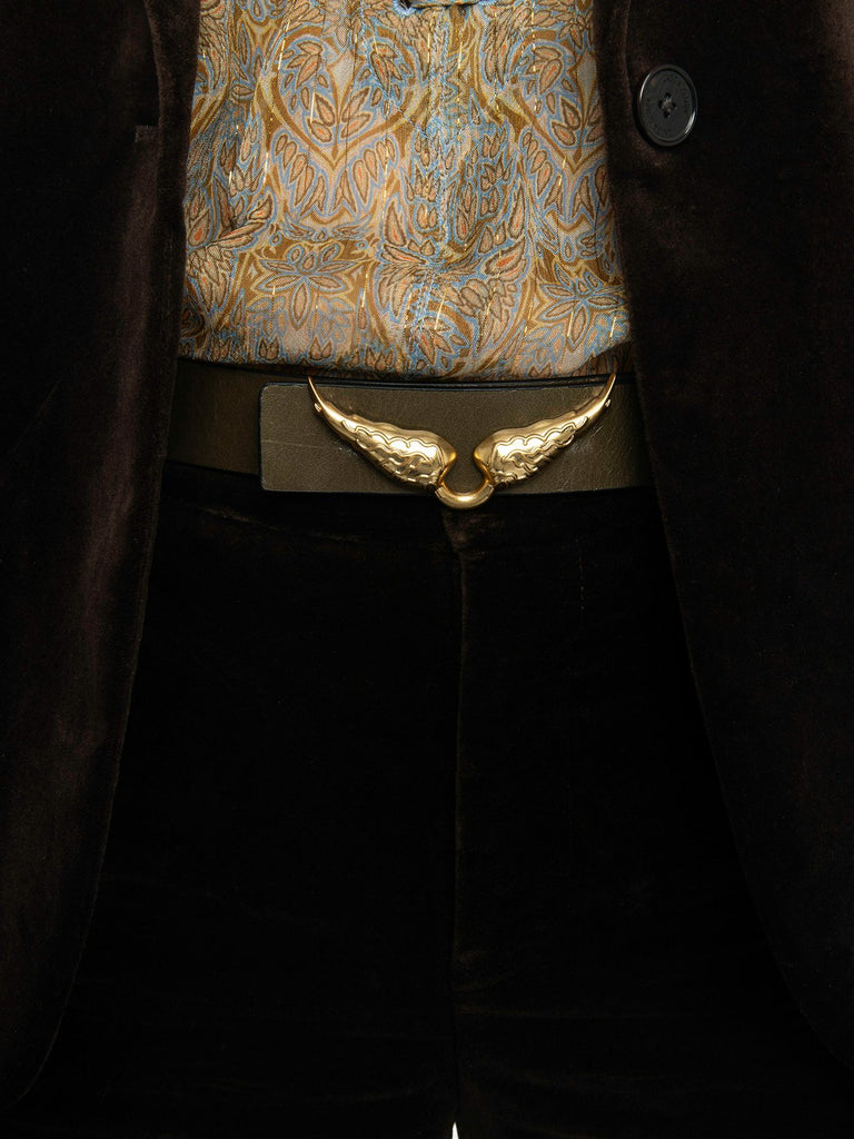 Zadig & Voltaire Women's Rock Reversible 30mm Vintage Belt Noir - abigail fashion