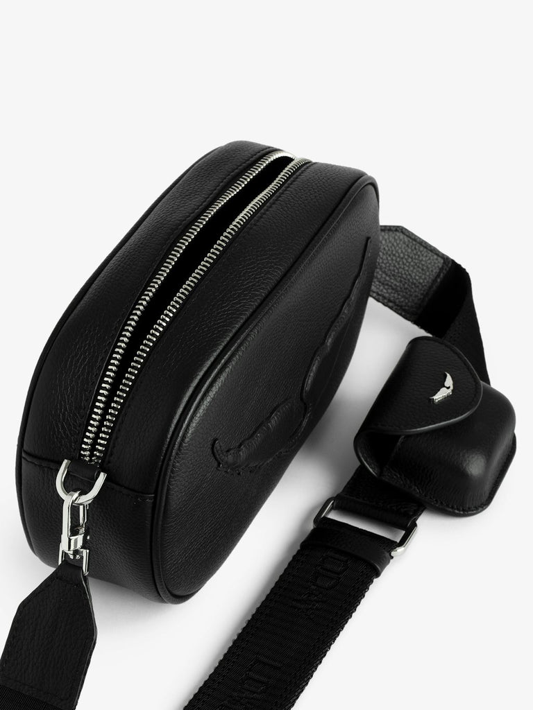 Zadig & Voltaire Rock With You Grained Leather Handbag Black Black abigail fashion