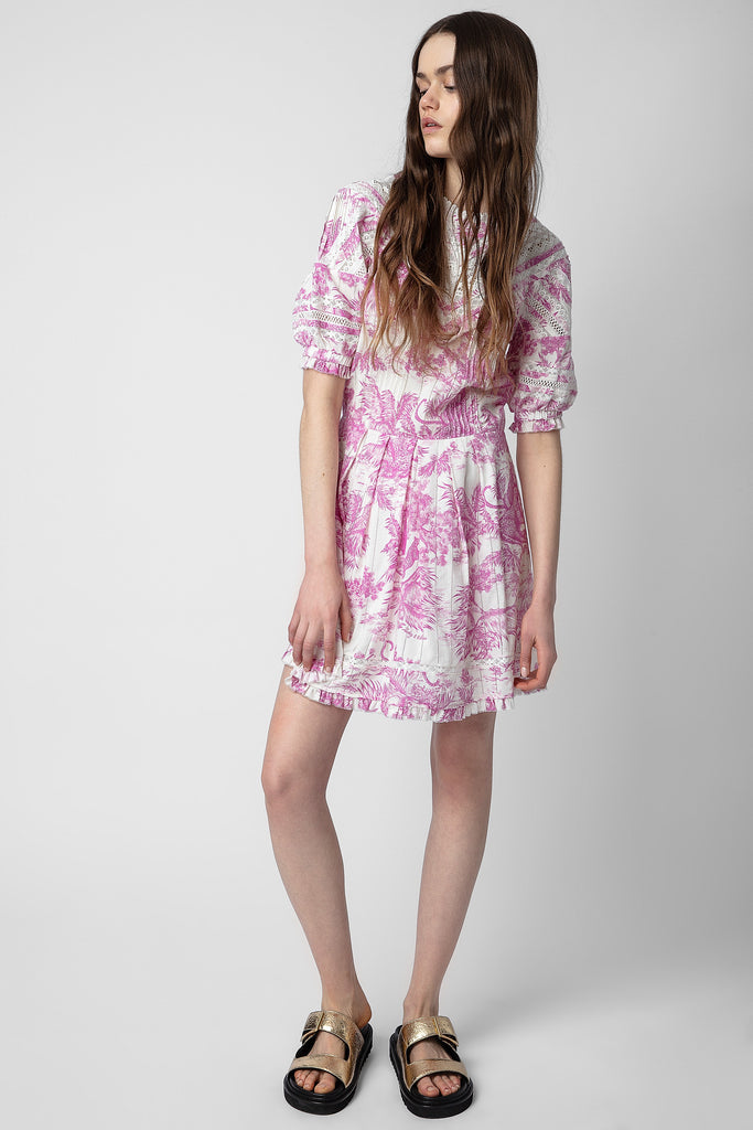 Zadig & Voltaire Rozy Dress With "Toile-De-Jouy" Print Toile Bach&Co