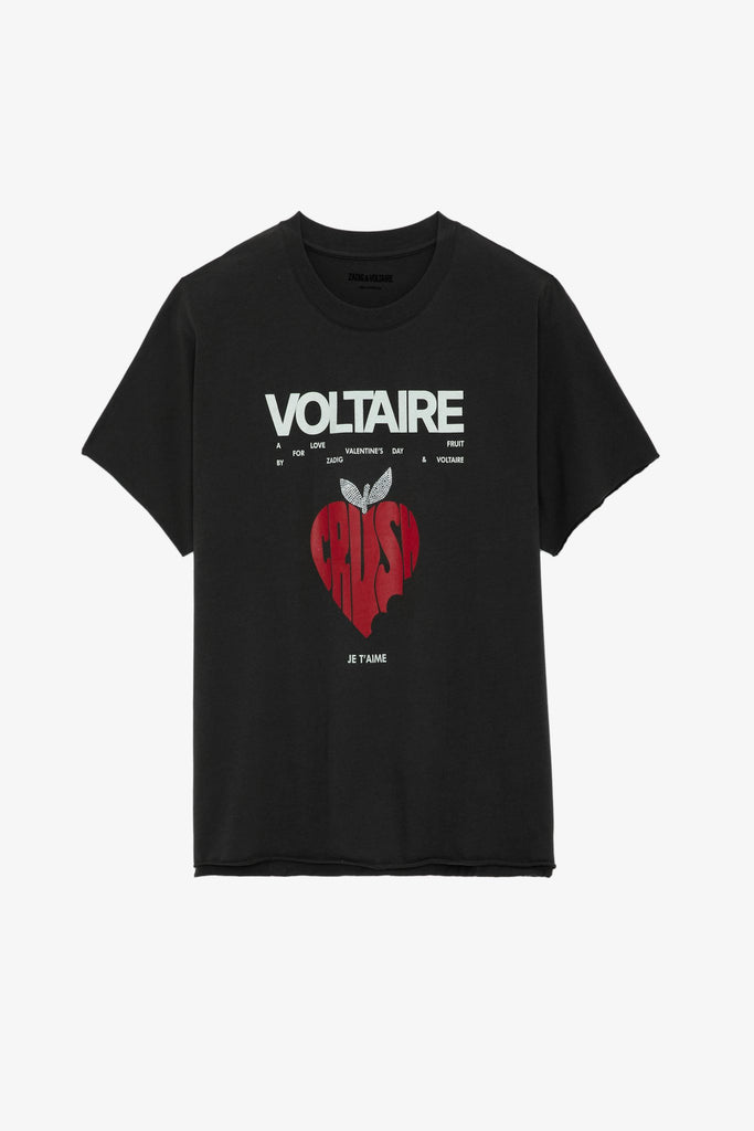 Zadig & Voltaire Tommer Concert Crush Diamante T-shirt Carbone abigail_fashion