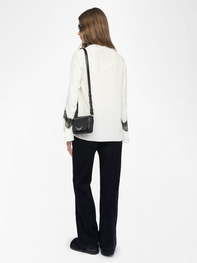 Zadig & Voltaire Women's Tuan Lace Shirt Flake - abigail fashion