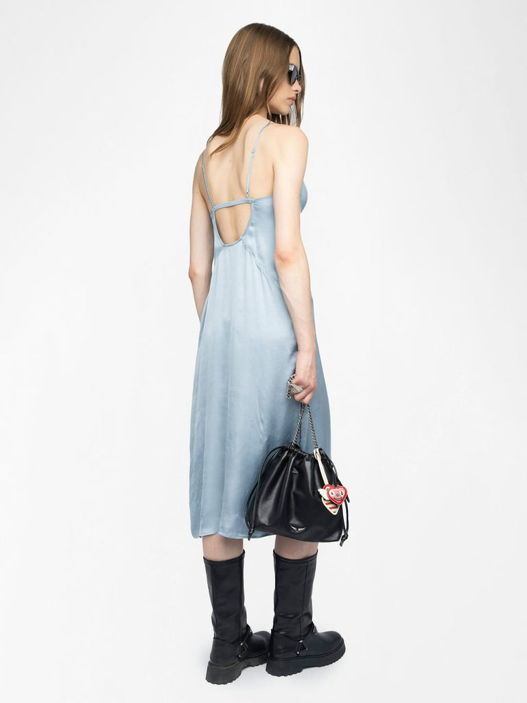 Zadig & Voltaire Women's Rialta Satin Dress Cloud - abigail fashion