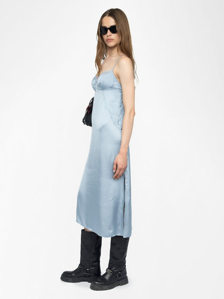 Zadig & Voltaire Women's Rialta Satin Dress Cloud - abigail fashion