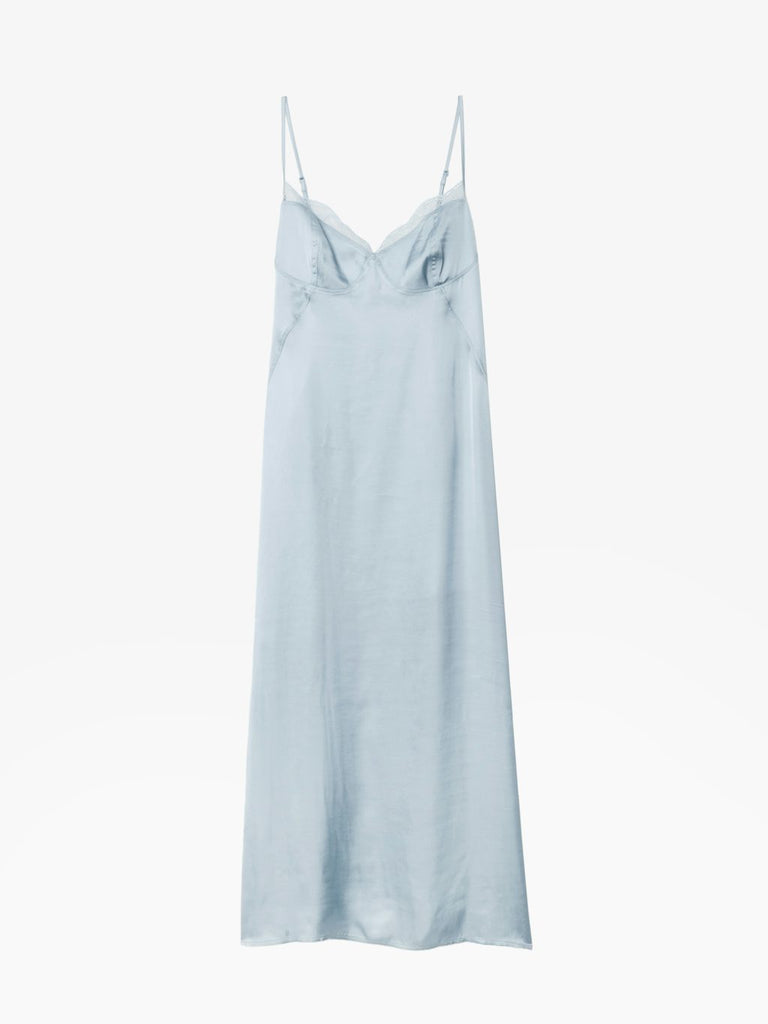 Zadig & Voltaire Women's Rialta Satin Dress Cloud - abigail fashion