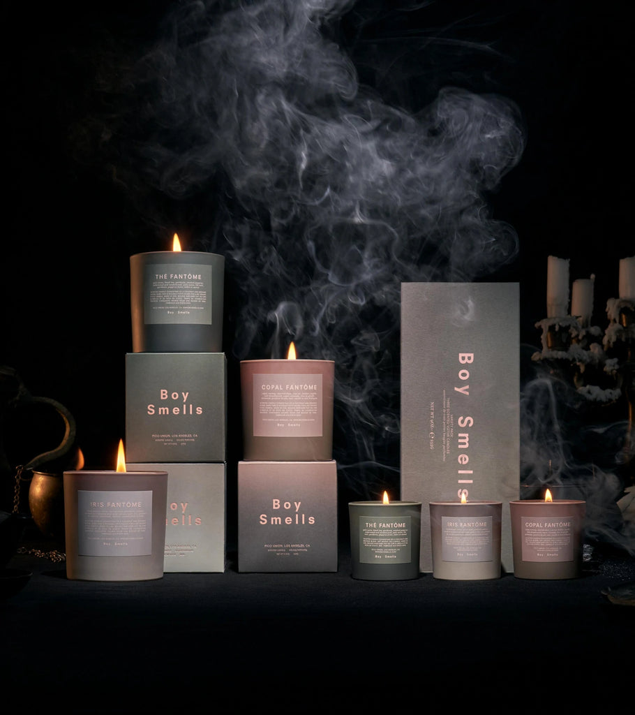 Boysmells Iris Fantome Candle Black Pepper, Orris, Carrot Seed, Patchouli, Vetiver, Smoked Sandalwood And Cade Bach&Co