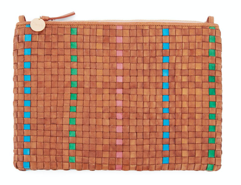 Clare V Flat Clutch - Woven Bag Natural Bach&Co 01