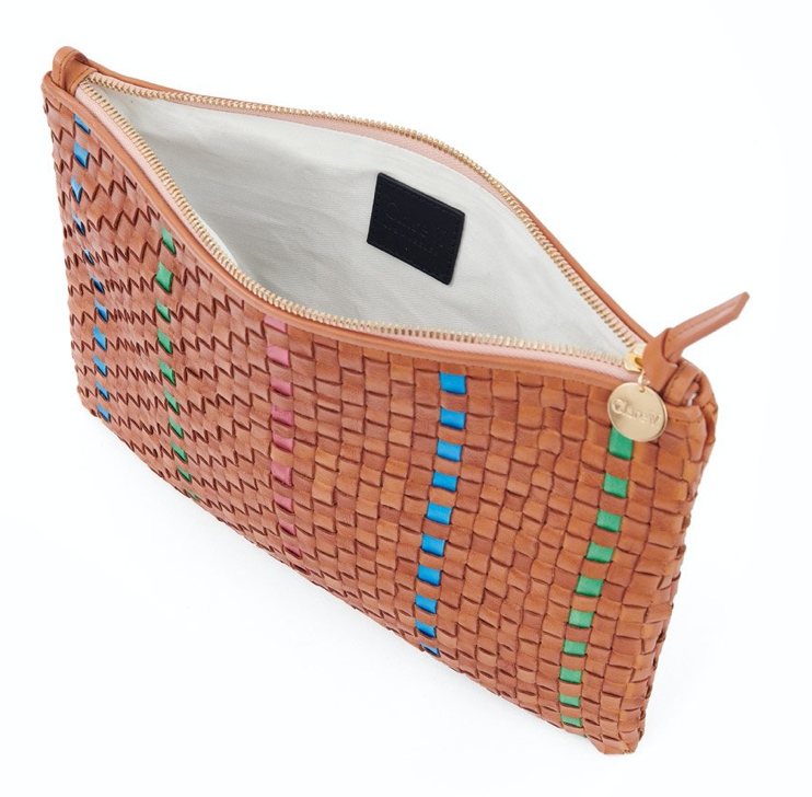 Clare V Flat Clutch - Woven Bag Natural Bach&Co 02