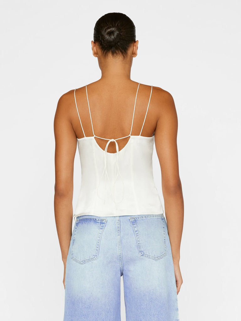 Frame Delicate Tie Keyhole Tank Off White Bach&Co