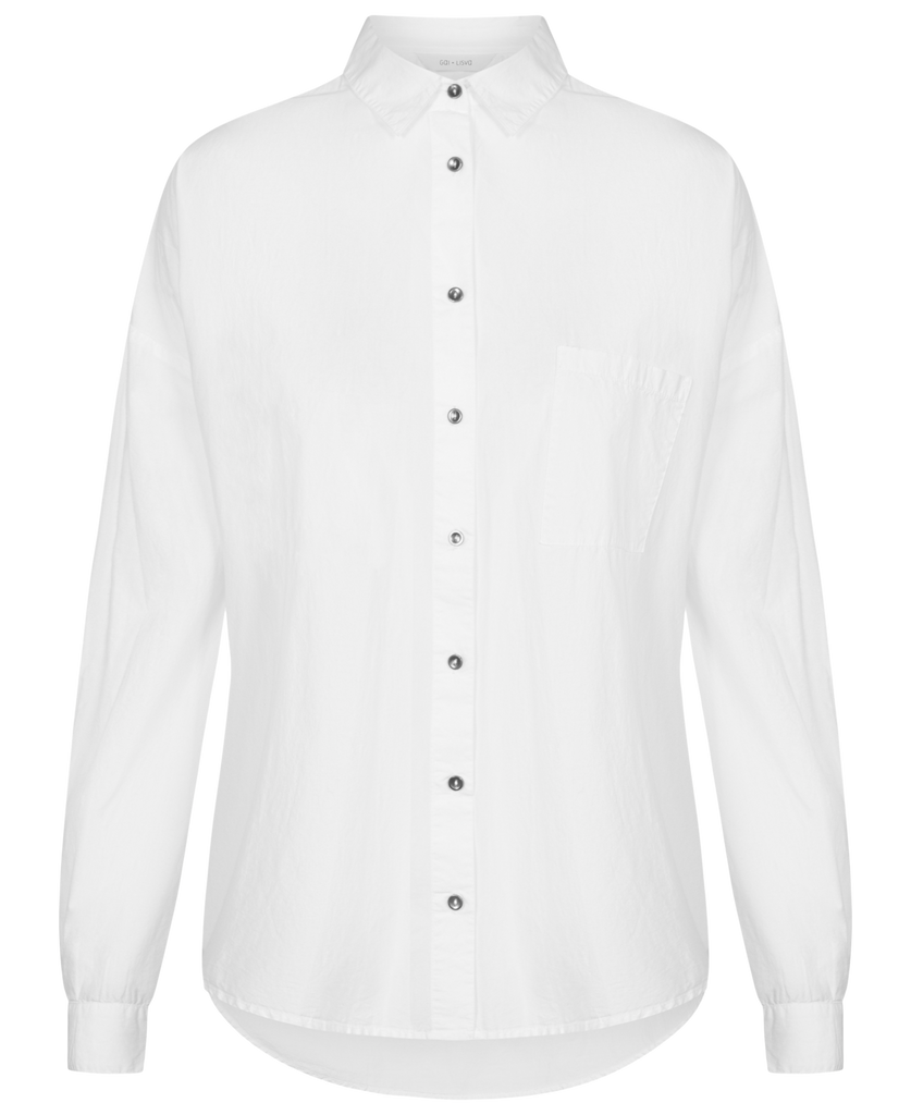 Gai + Lisva Shanta Cotton Shirt White Bach&Co