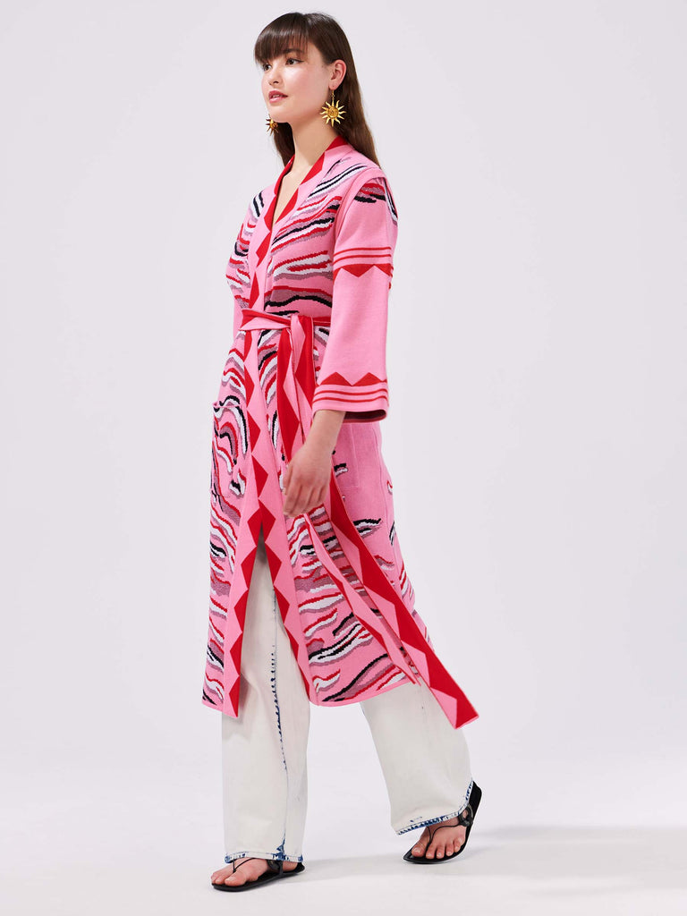 Hayley Menzies Cotton Jacquard Wide Sleeve Duster Tiger Splash Bach&Co
