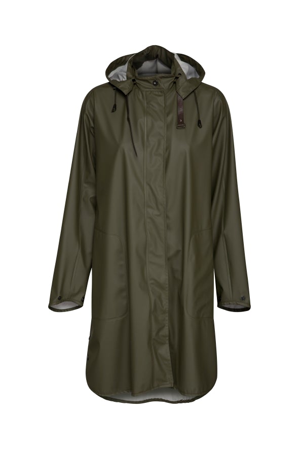 Ilse Jacobsen Feminine A-Shaped Raincoat Army Bach&Co