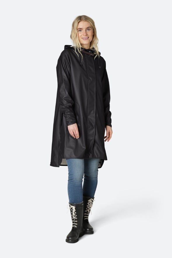 Ilse Jacobsen Feminine A-Shaped Raincoat Black Bach&Co