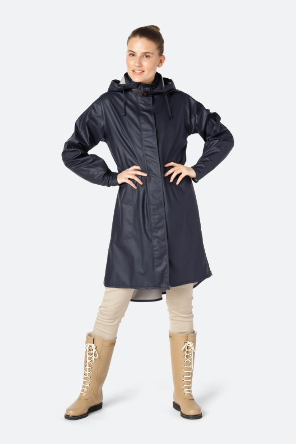 Ilse Jacobsen Feminine A-Shaped Raincoat Dark Navy Bach&Co