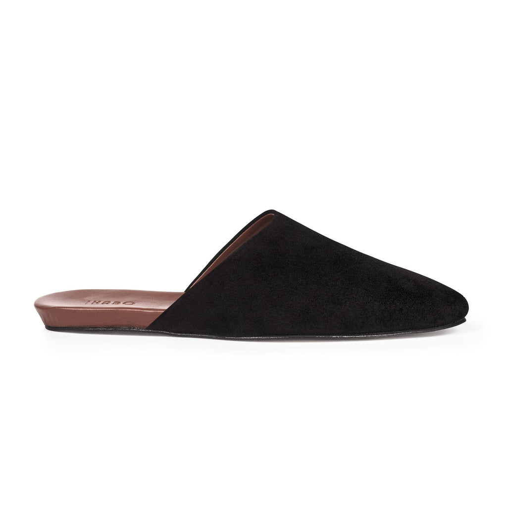 Inabo Women'S Slider Black Suede Black Bach&Co