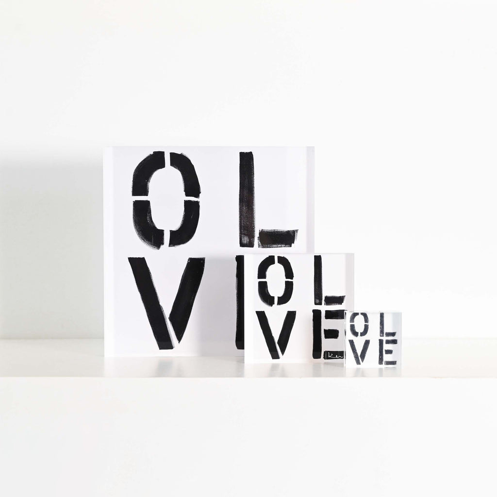 Kerri Rosenthal Olive You Block Of Love Black/White Bach&Co