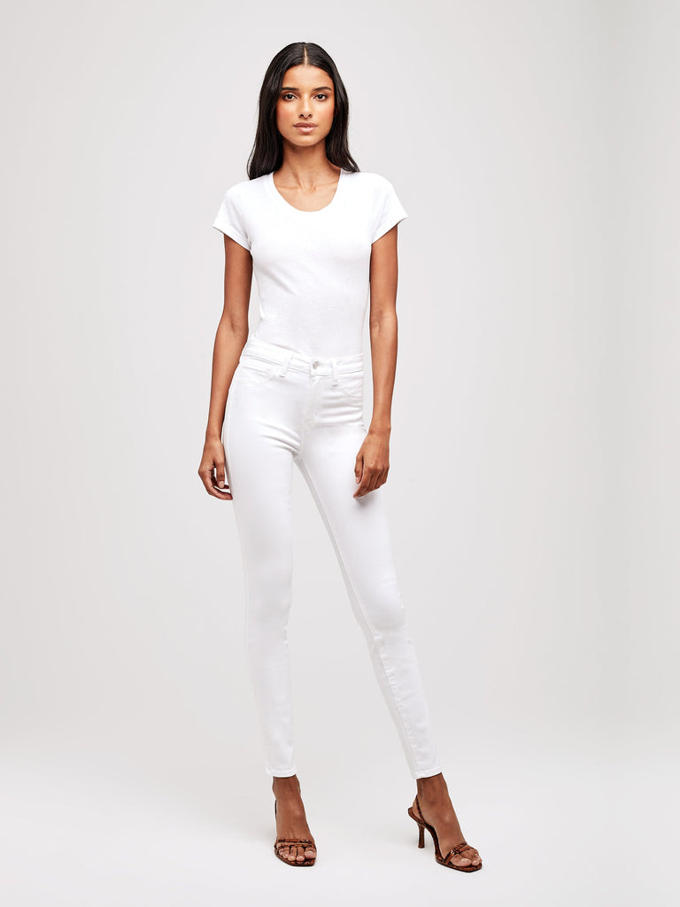 L'agence Marguerite High Rise Skinny Jeans Blanc Bach&Co 09