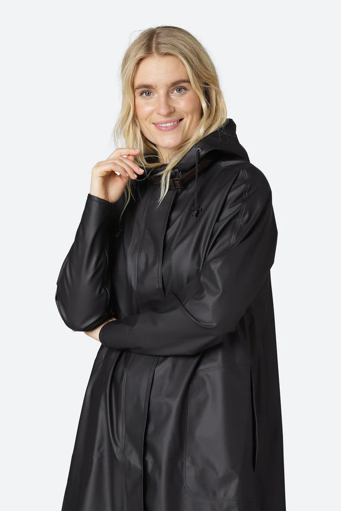 Ilse Jacobsen Anorak Jacket Raincoat Black Bach&Co