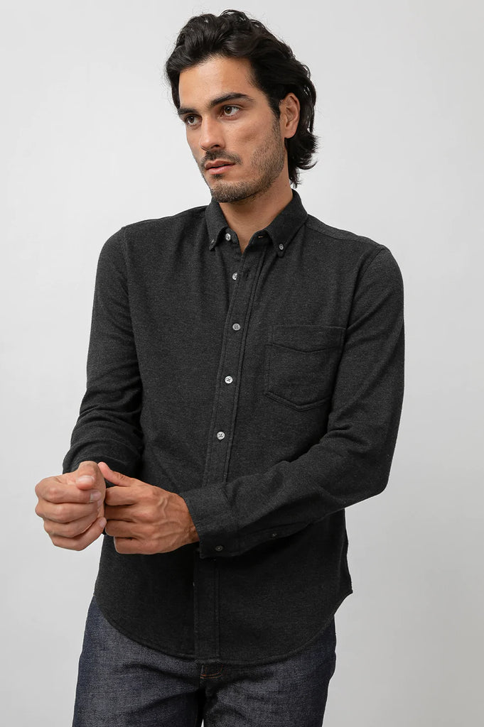 Rails Berkeley Buttondown Shirt Jacket Washed Black Bach&Co