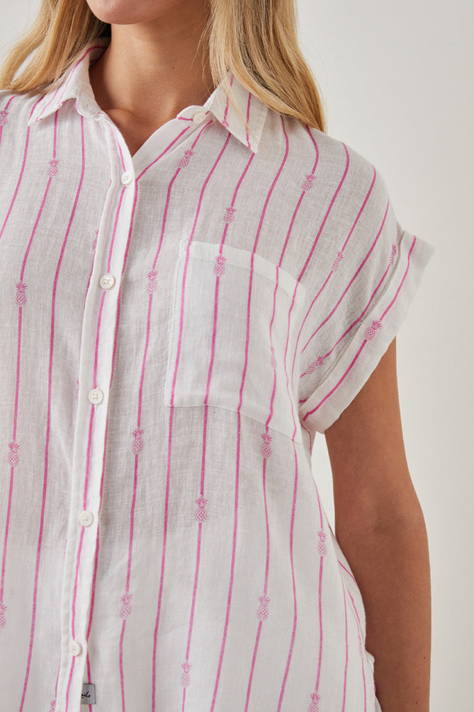 Rails Whitney Shirt Pink Pineapple Stripe Bach&Co